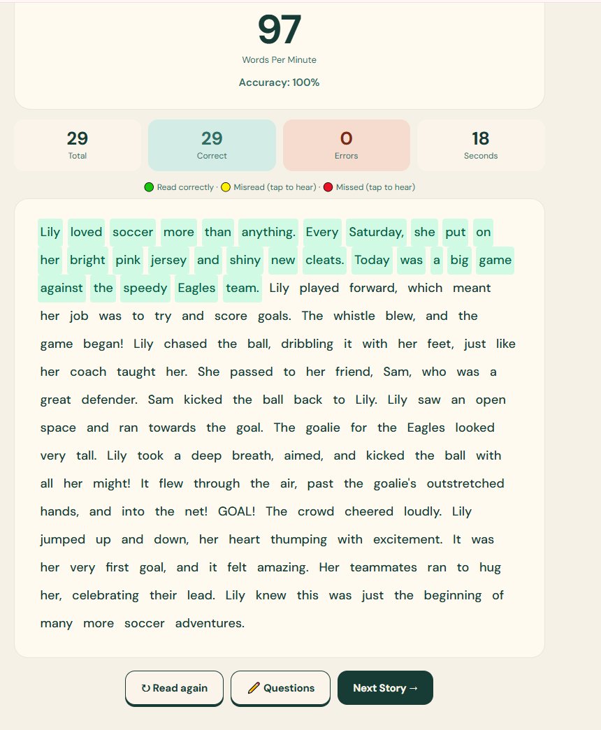 Reading with WPM and accuracy